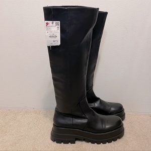 Knee high black Zara boots
